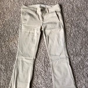 AE boot cut khaki jeans, super stretch size 6